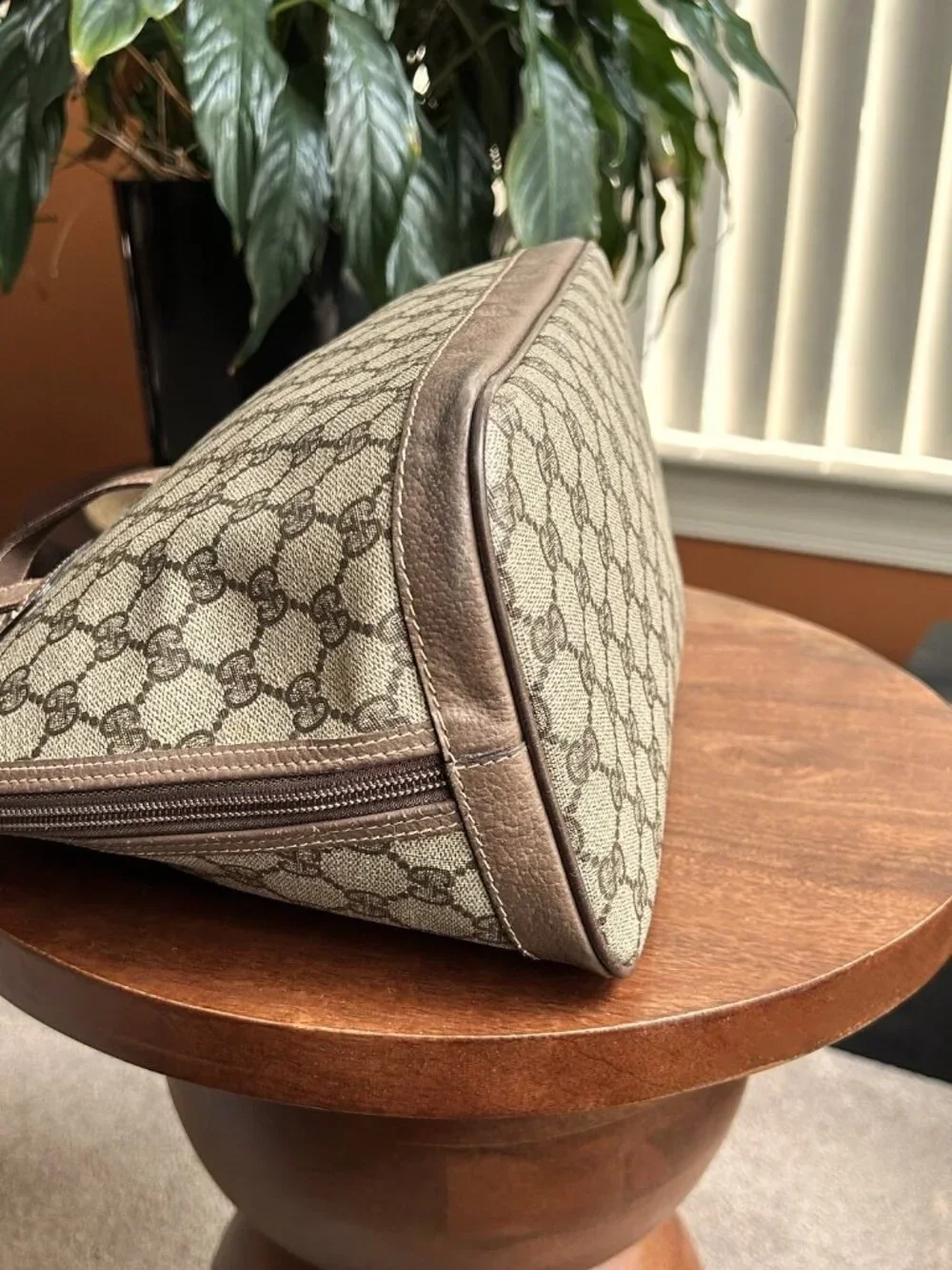 GUCCI GG Dome Satchel Bag, Taupe